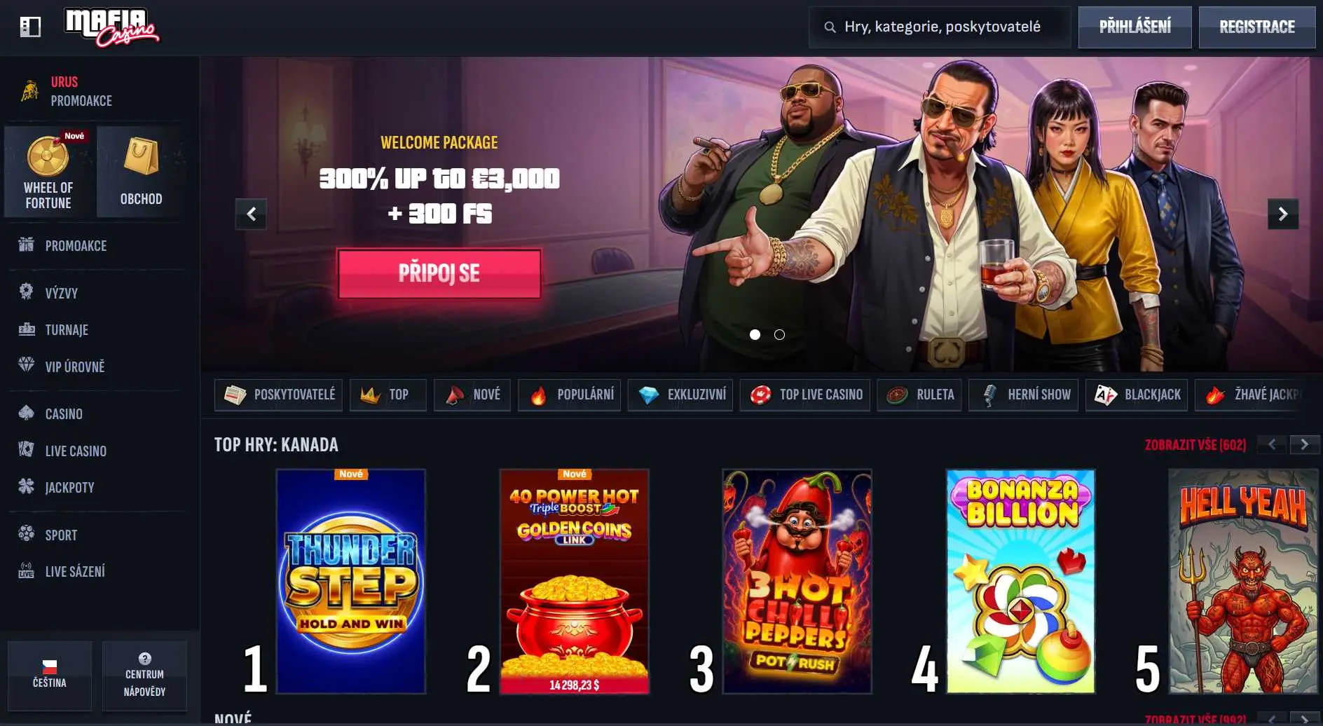 Mafia Casino Screen